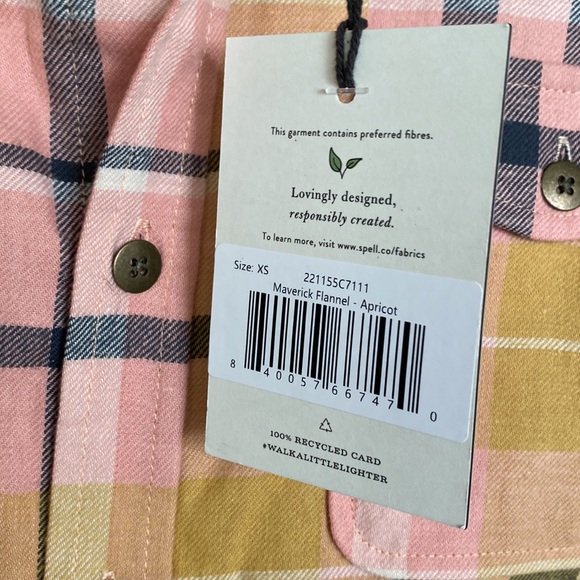 Spell & the Gypsy Maverick long-sleeve flannel button down. Never worn brand new - Picture 3 of 7